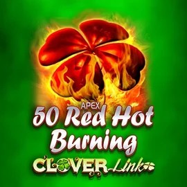 50 Red Hot Burning Clover Links logo – Slots by Novomatic at Wolf Casino