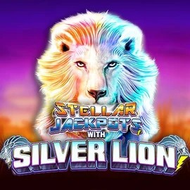 Stellar Jackpots with Silver Lion by Lightning Box Game, showcased at wolfcasino.gr – game logo
